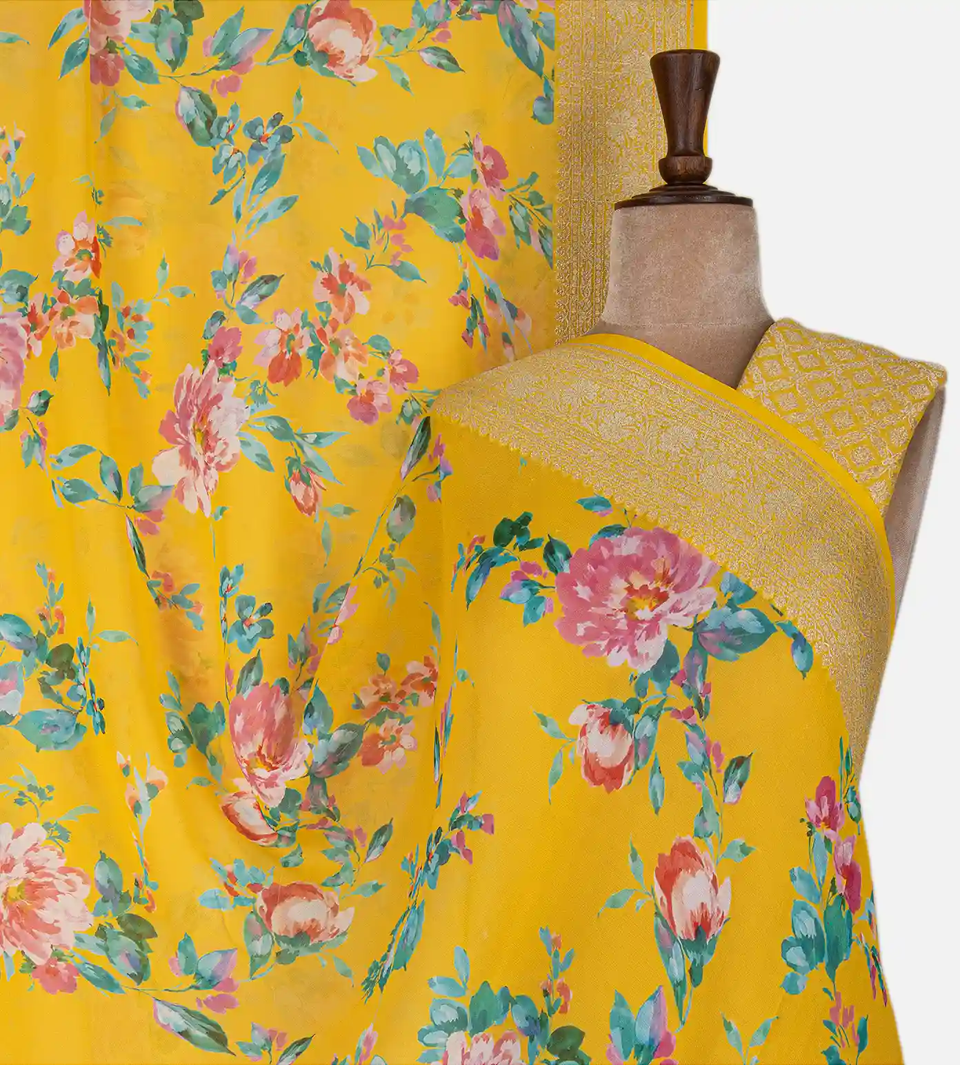 yellow-georgette-saree-d0293887-a