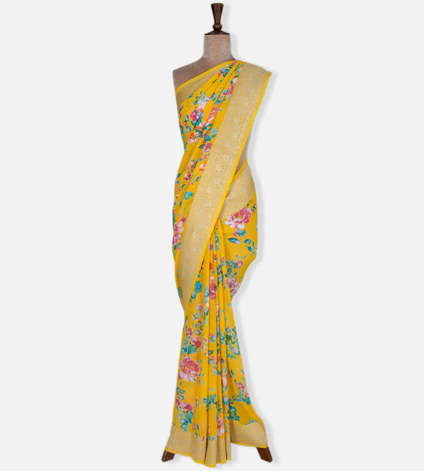 yellow-georgette-saree-d0293887-b