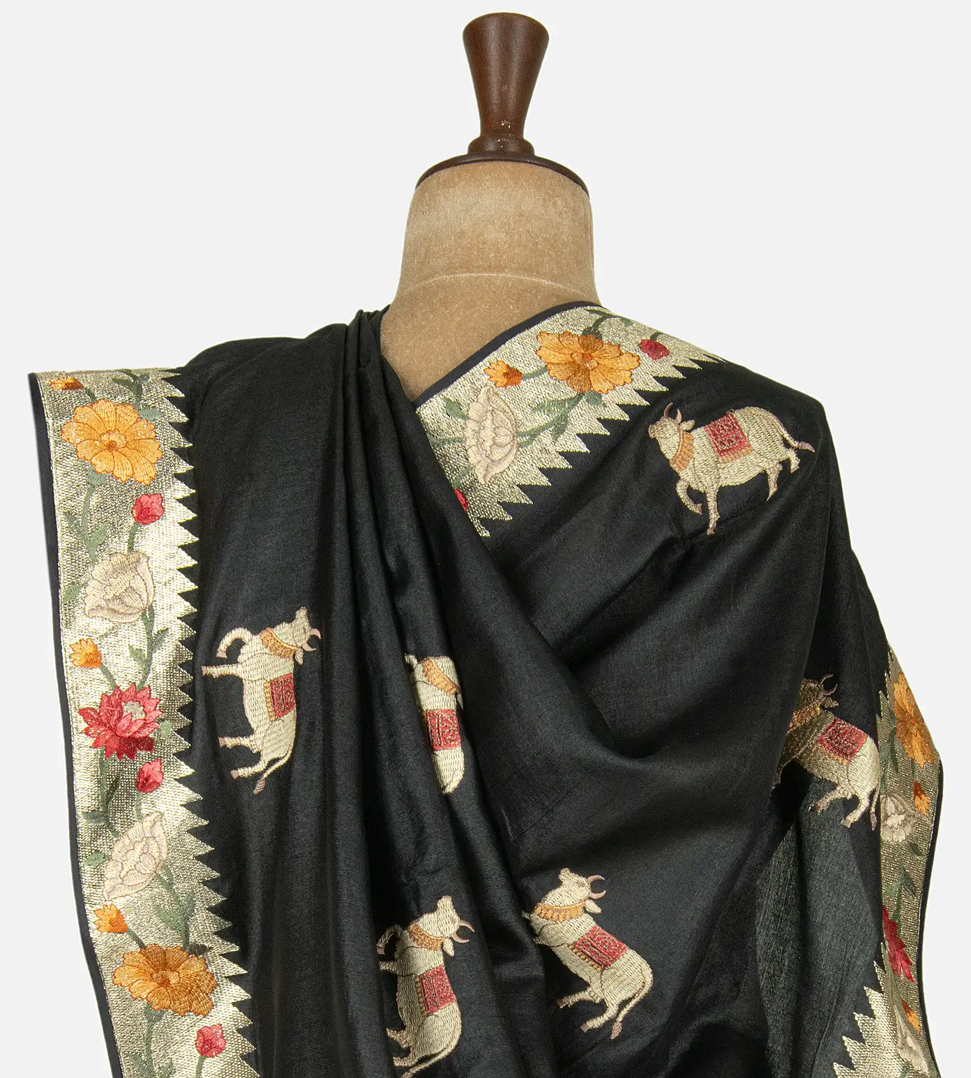 black-tussar-saree-c1283532-c