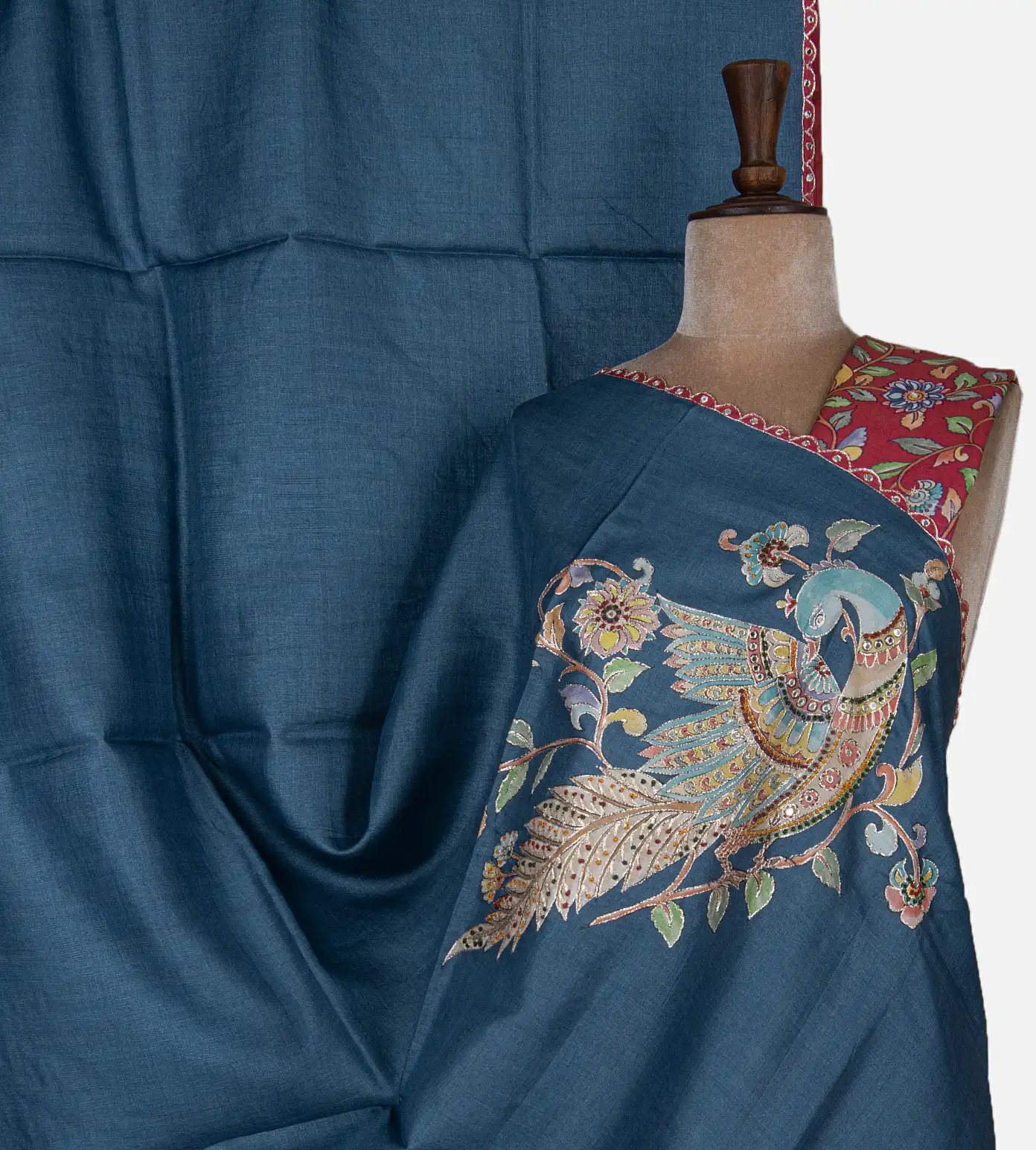 powder-blue-tussar-saree-d0395882-a