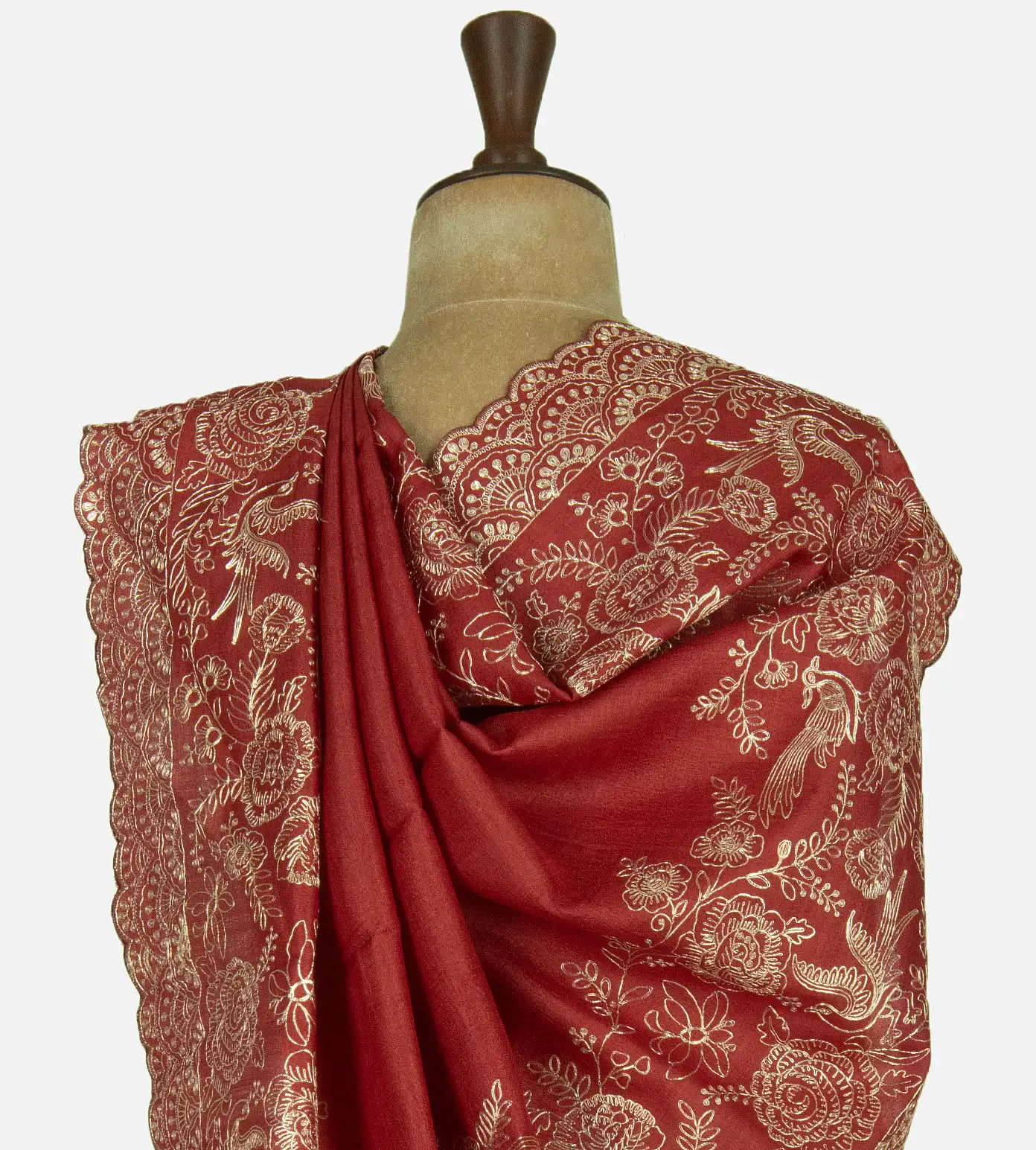maroon-tussar-saree-d0292729-c
