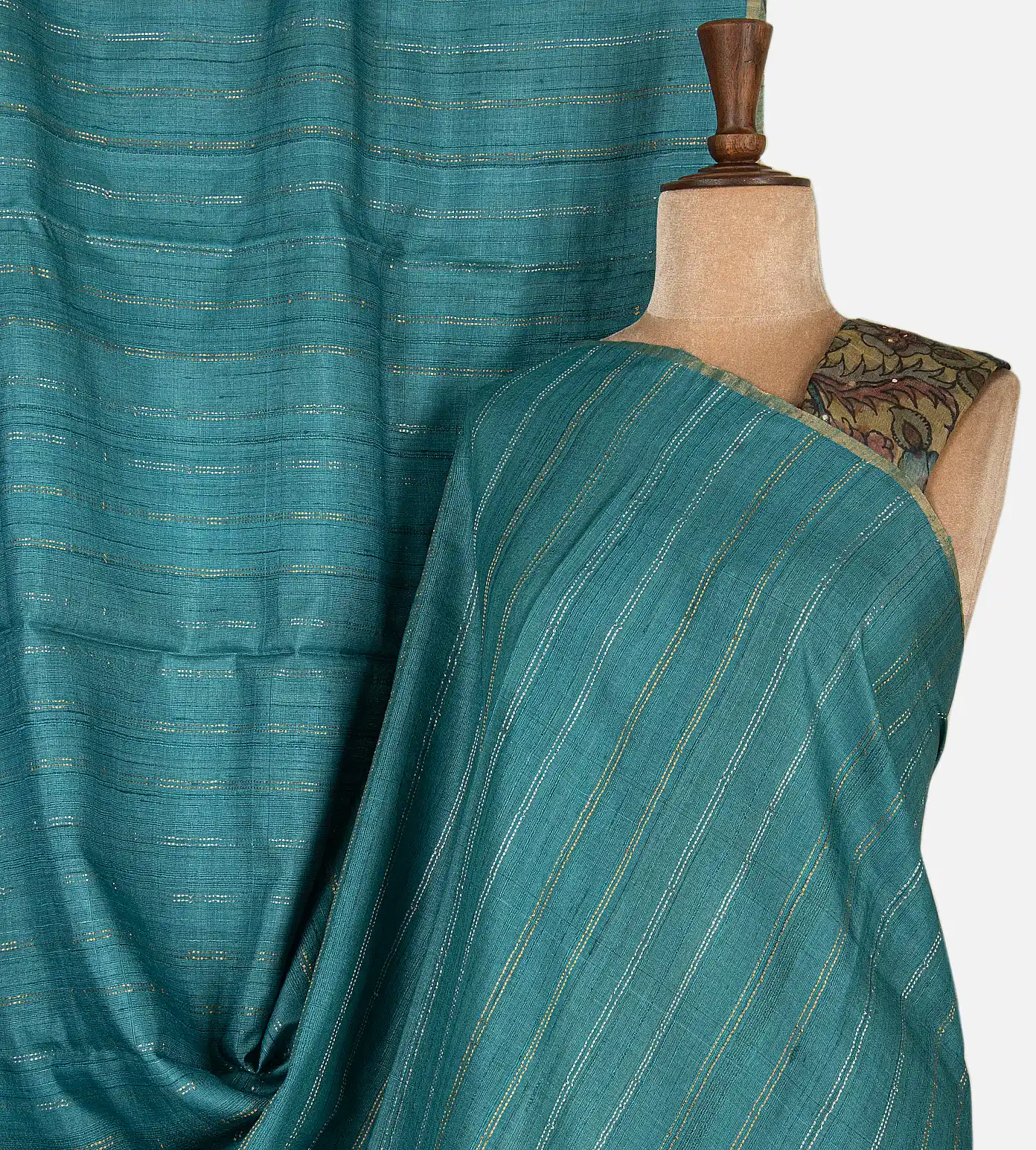 deep-teal-tussar-saree-d0187904-a