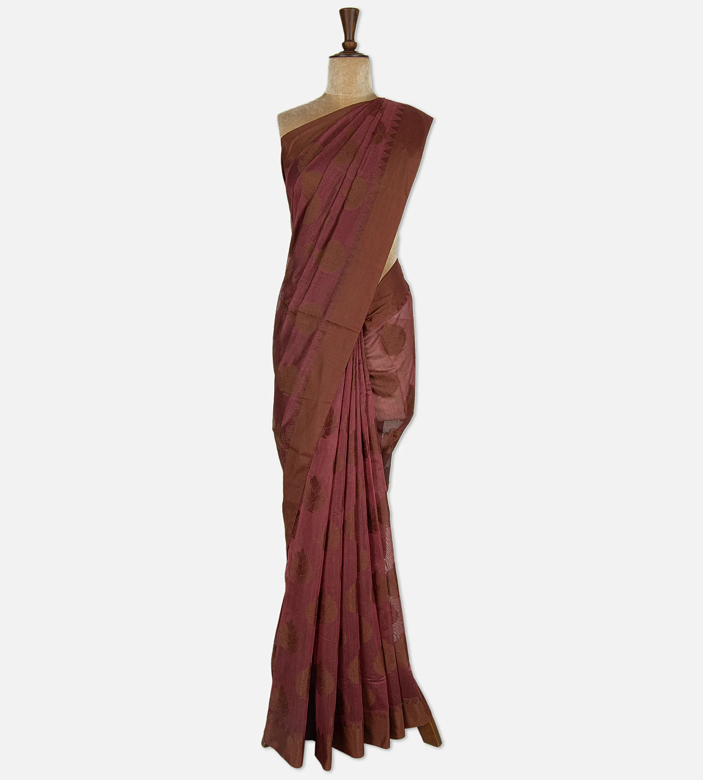 maroon-cotton-saree-c0971393-b