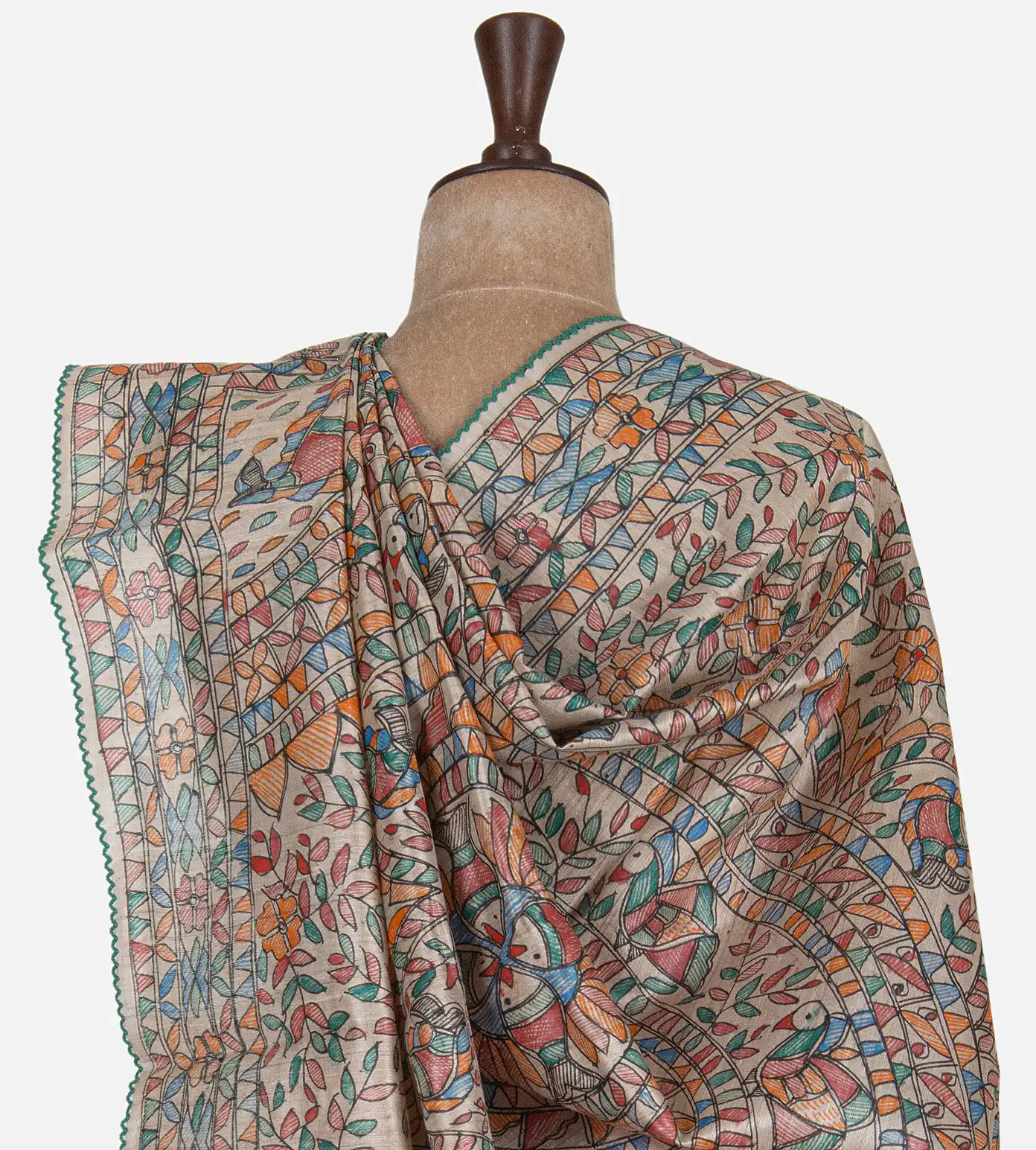 maroon-tussar-saree-d0293729-c