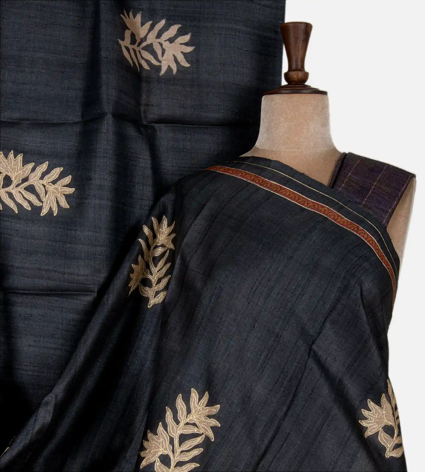 black-tussar-saree-c1179976-a