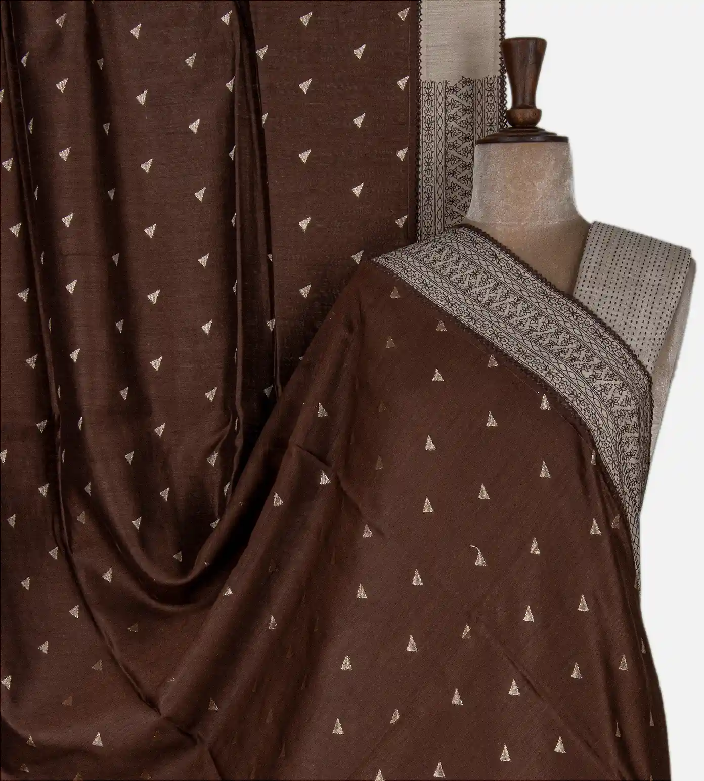 brown-tussar-saree-d0499930-a