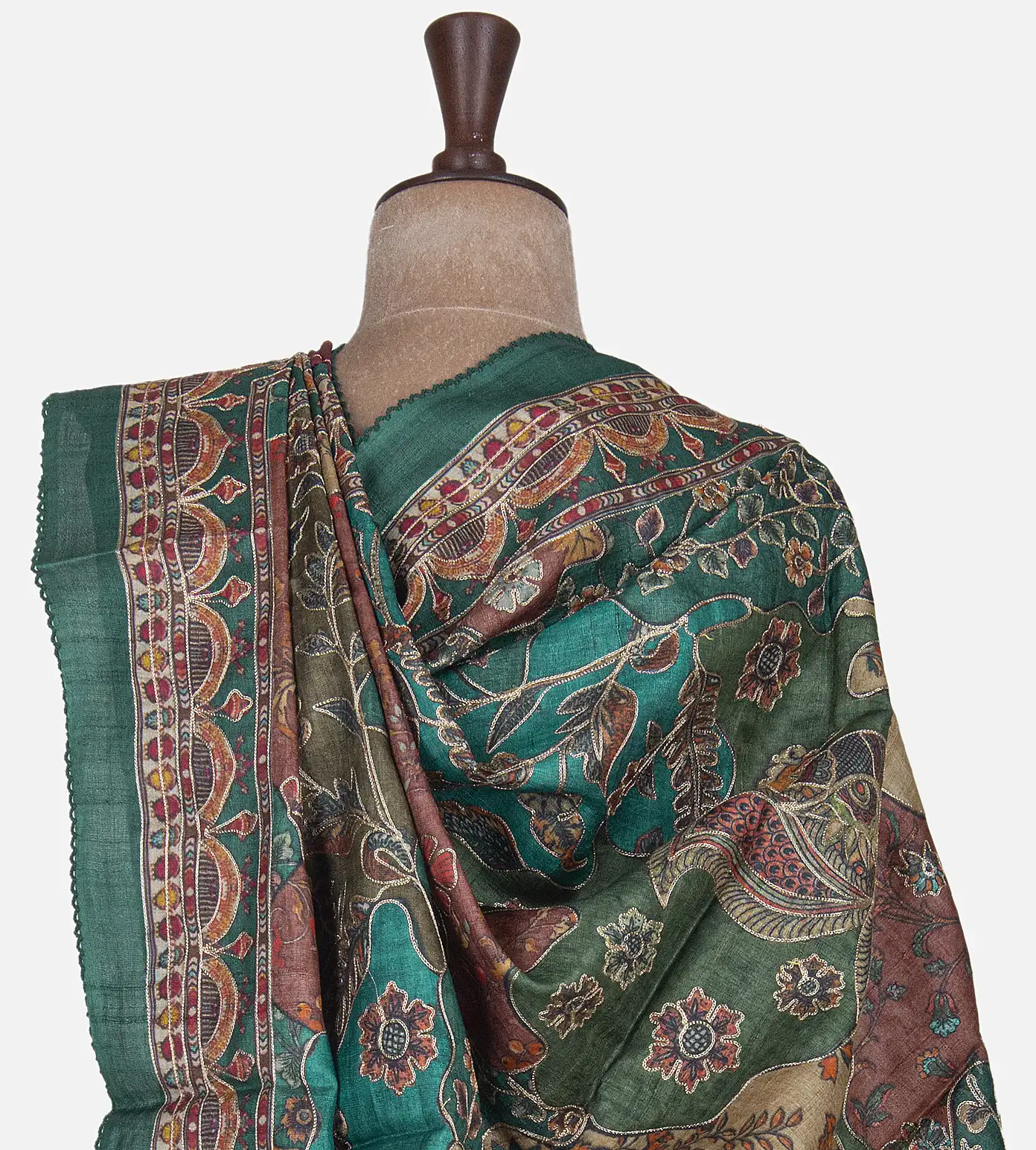 maroon-tussar-saree-c1179985-c