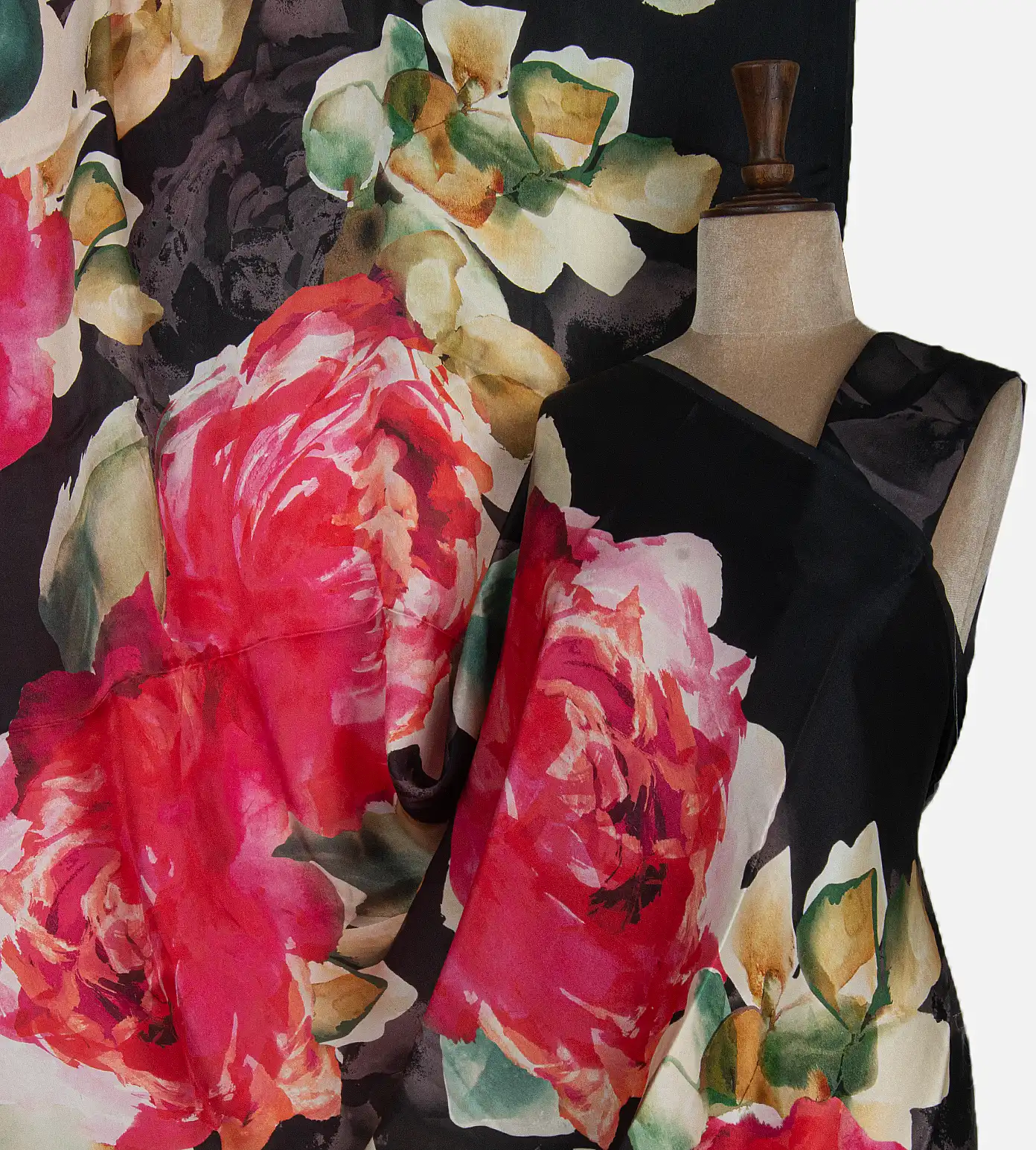 black-satin-saree-d05105627-a