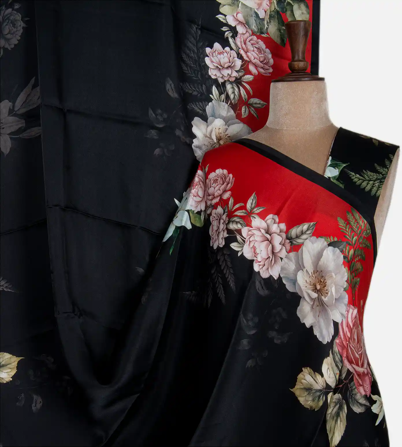 black-satin-saree-d05105622-a