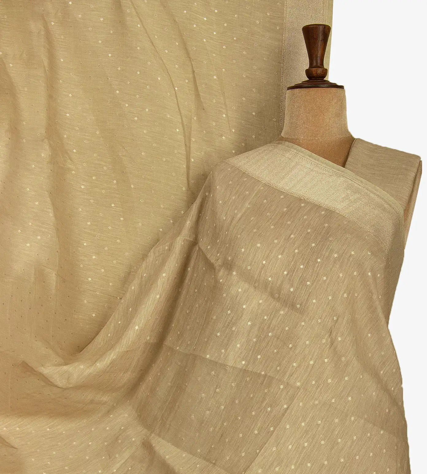 beige-linen-georgette-saree-d05103900-a