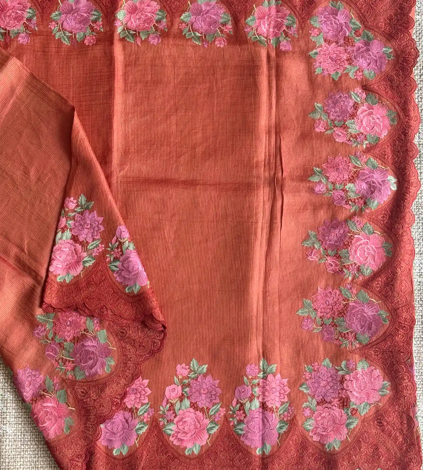 red-tussar-saree-d0294269-c