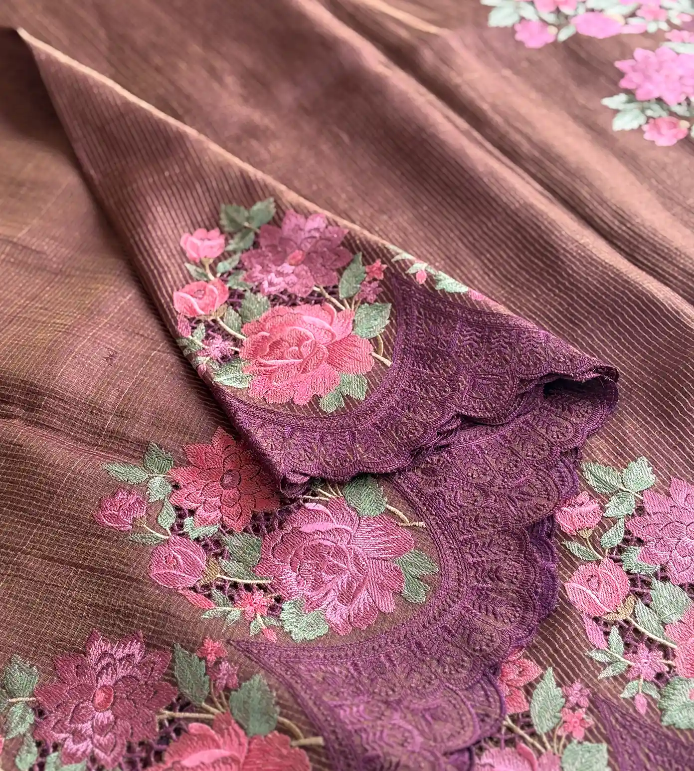 red-tussar-saree-d0294265-b