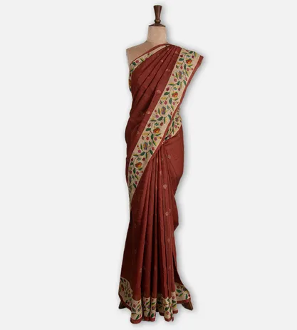 maroon-tussar-saree-c1283068-b