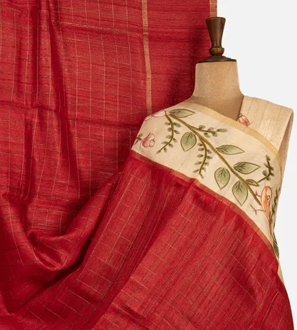 red-tussar-saree-c1178737-a