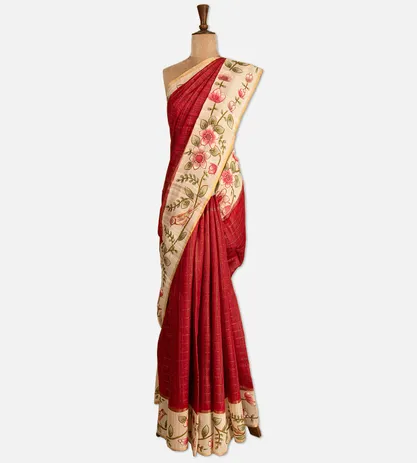 red-tussar-saree-c1178737-b