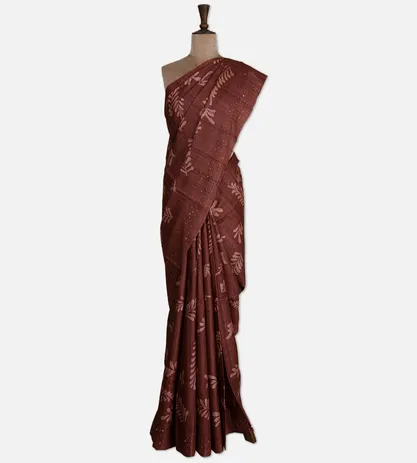 maroon-tussar-saree-b0943162-b
