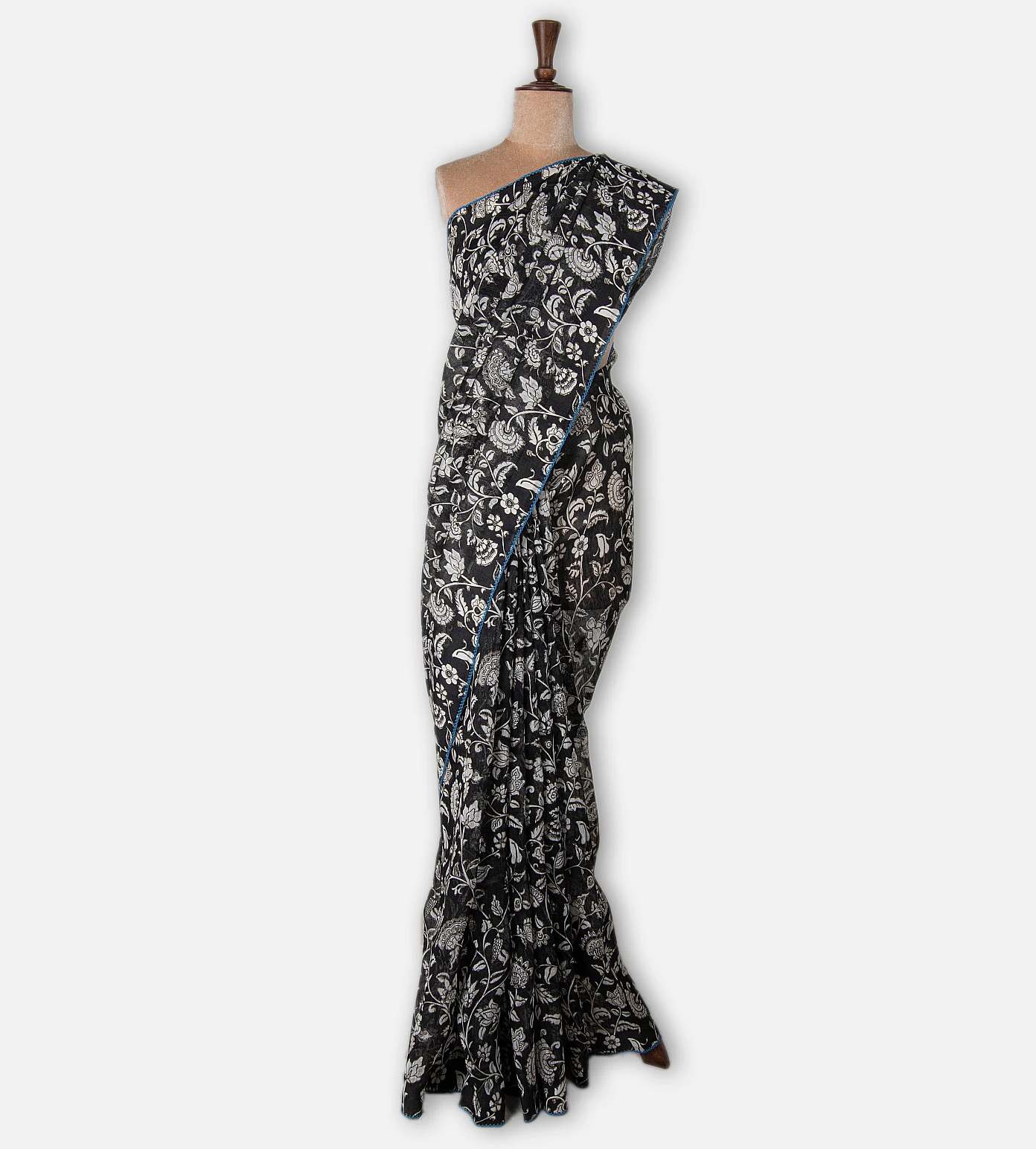 black-linen-printed-saree-d0294505-b