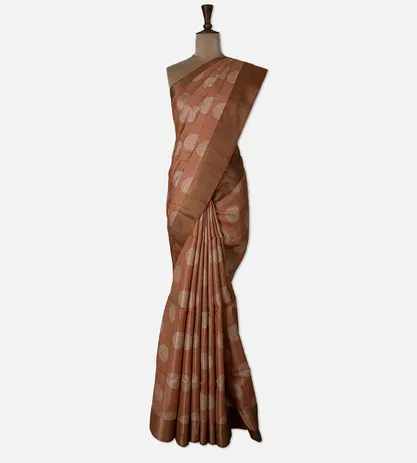 peach-tussar-saree-d05107688-b