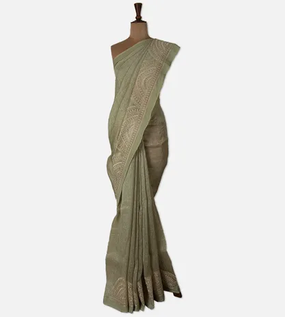 green-linen-saree-d05105534-b