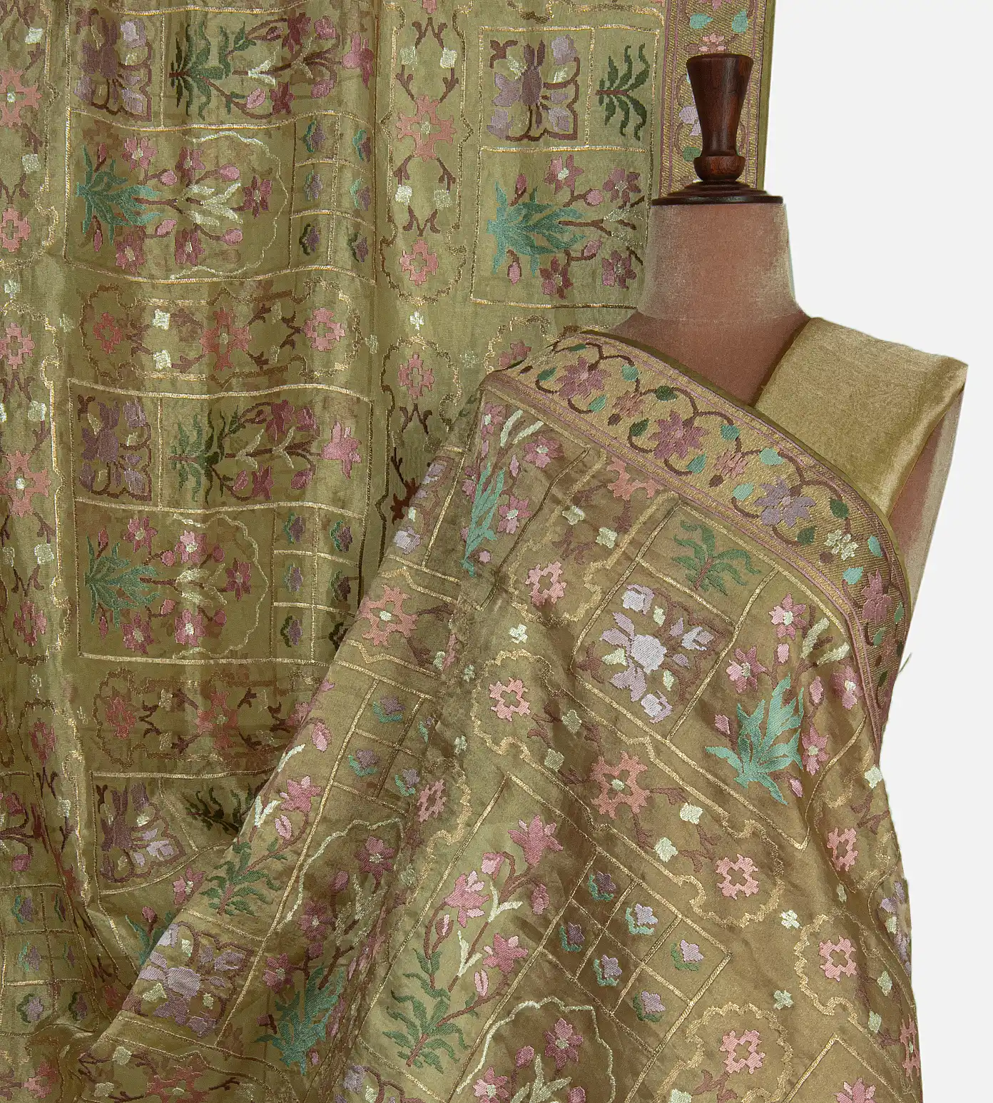 olive-green-tissue-organza-saree-c1283702-a