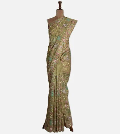 olive-green-tissue-organza-saree-c1283702-b