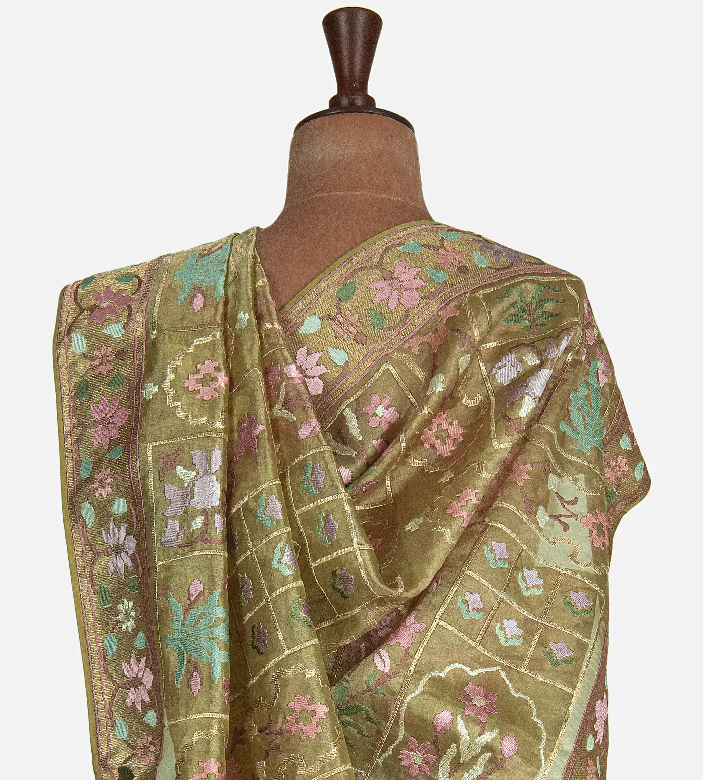 olive-green-tissue-organza-saree-c1283702-c