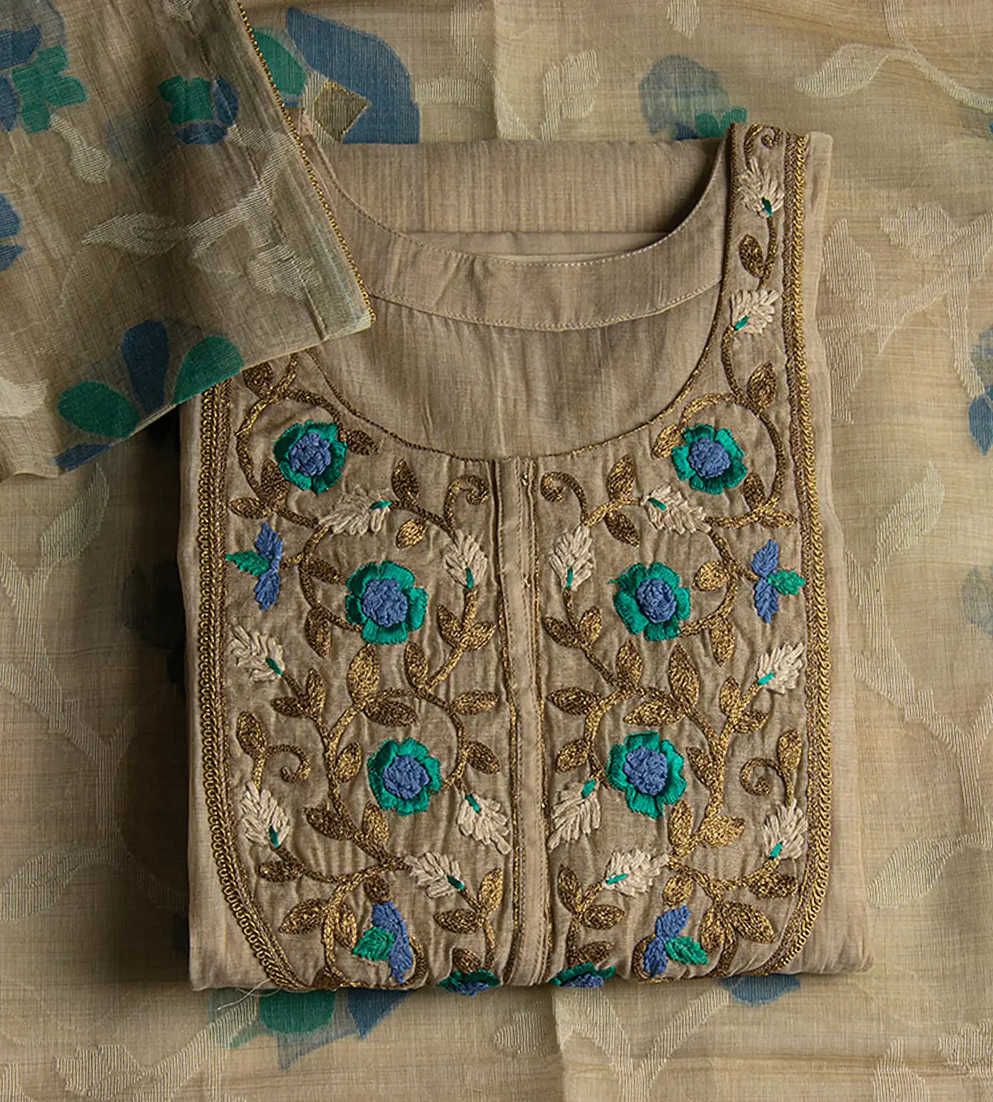 creme-banarasi-cotton-salwar-d07112307-a