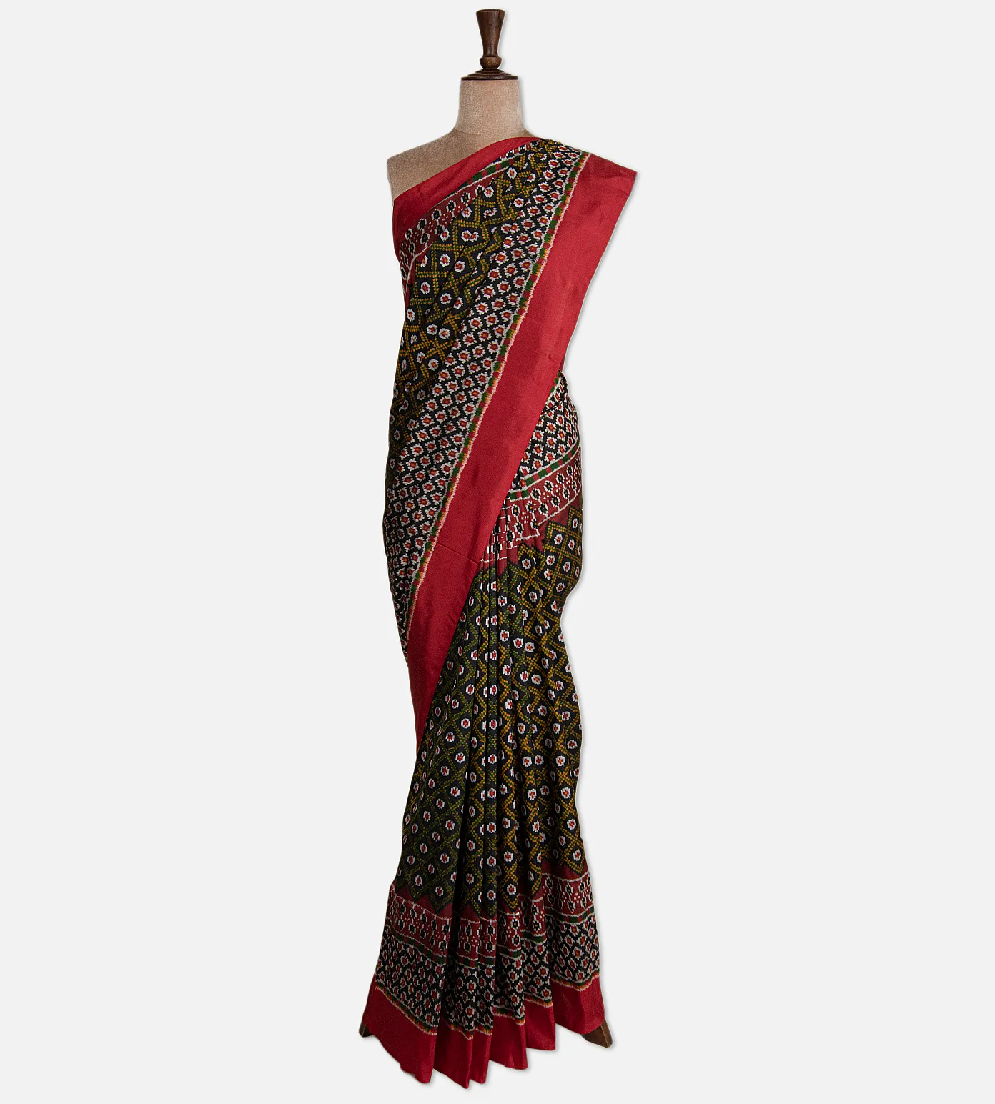 black-ikkat-silk-saree-c1072806-b