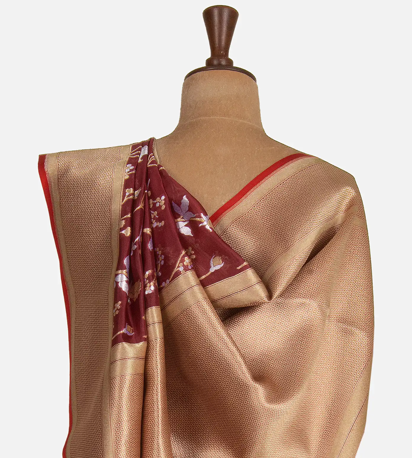 maroon-kora-silk-saree-c1180836-c