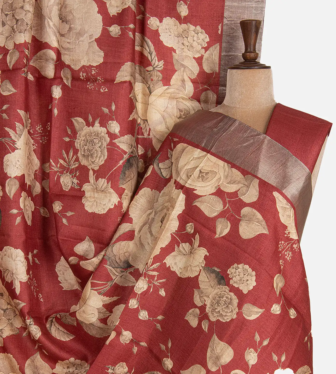 maroon-tussar-saree-c0254956-a