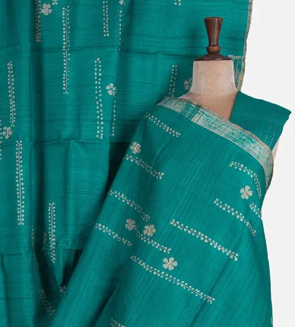deep-teal-tussar-saree-c1179978-a