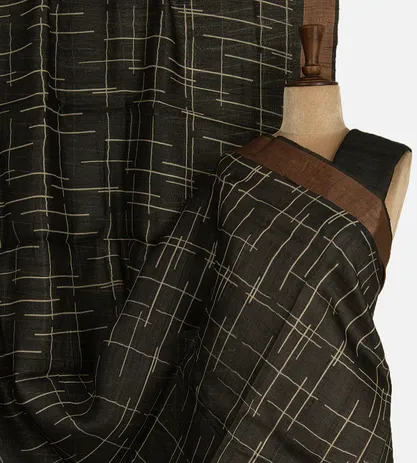 black-tussar-saree-c0971463-a