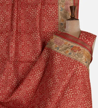 red-tussar-saree-c1073414-a