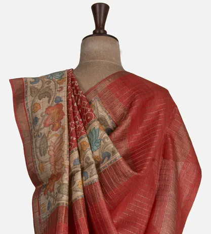 red-tussar-saree-c1073414-c