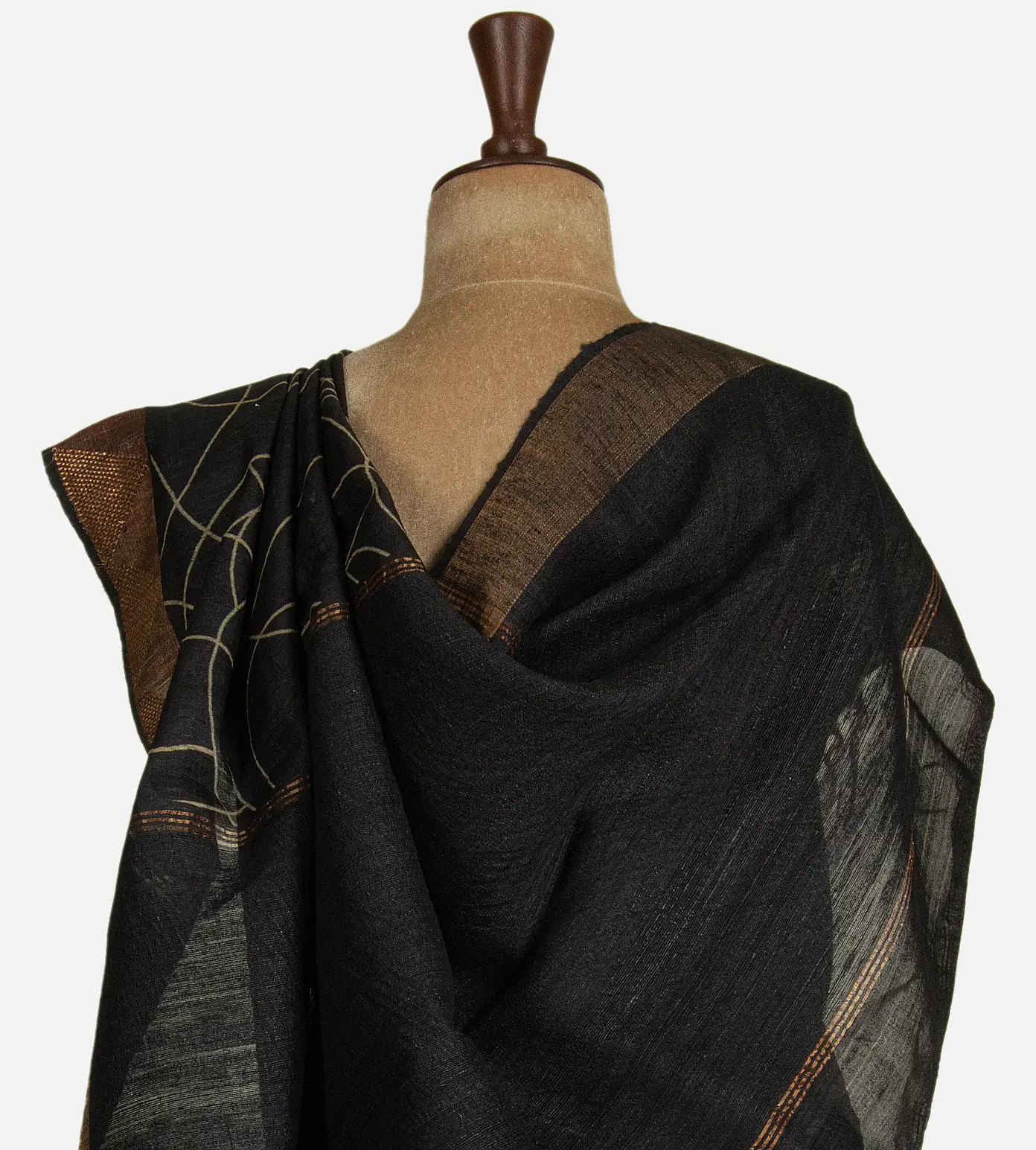 black-tussar-saree-c0971458-c