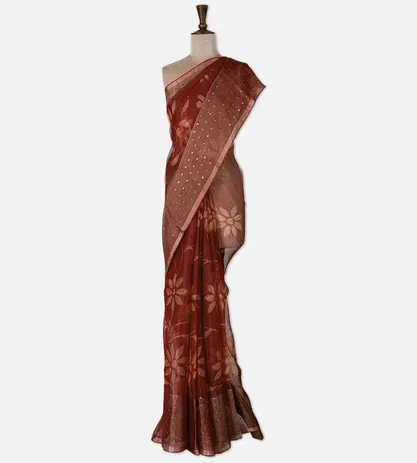 maroon-organza-saree-d07112679-b