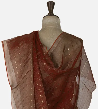 maroon-organza-saree-d07112679-c