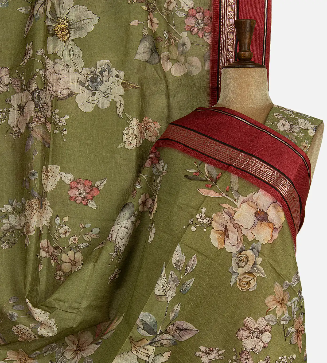 olive-green-chanderi-cotton-saree-d07115258-a