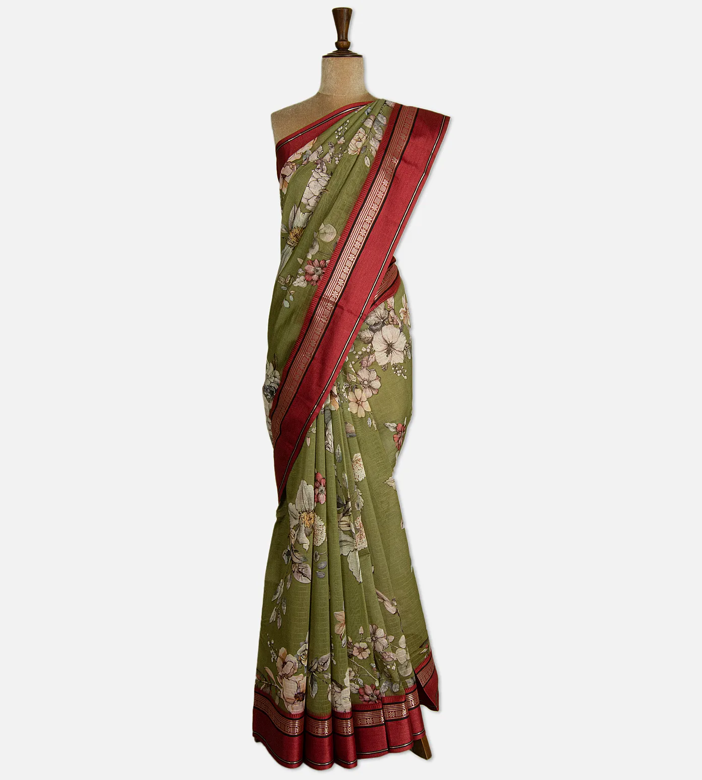 olive-green-chanderi-cotton-saree-d07115258-b