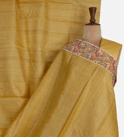 yellow-tussar-saree-d0187864-a
