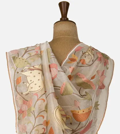 creme-organza-saree-d07115795-c