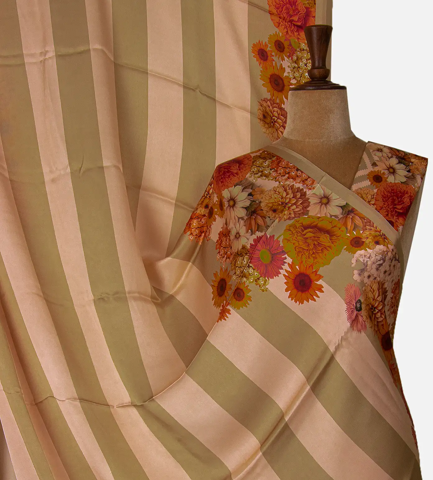beige-and-light-peach-satin-crepe-saree-d08115836-a