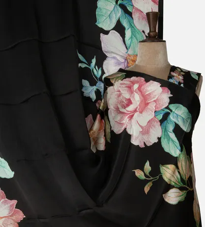 black-satin-crepe-saree-d08115843-a
