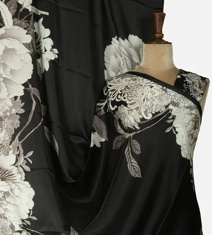 black-satin-crepe-saree-d08117113-a
