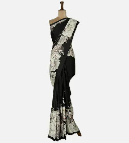 black-satin-crepe-saree-d08117113-b