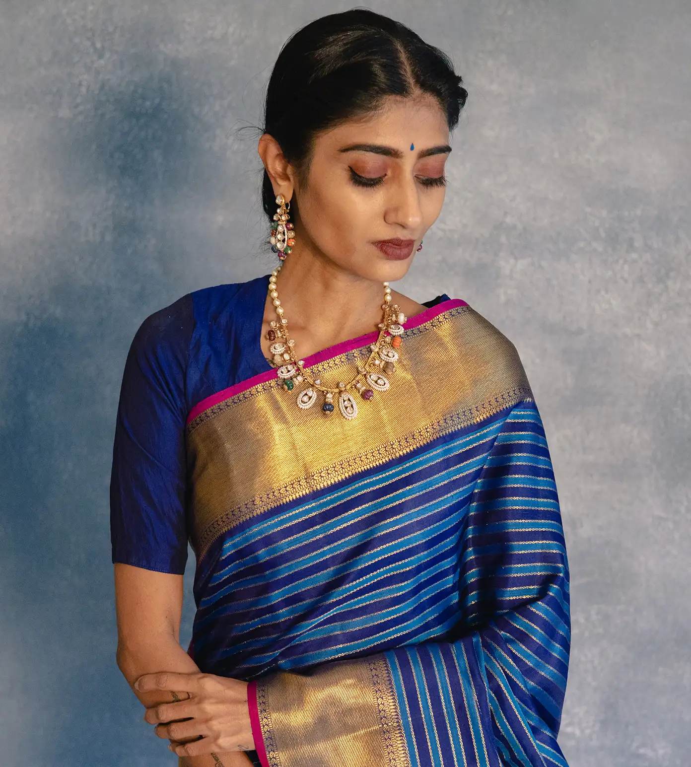 blue-kanchipuram-silk-saree-d07115520-a