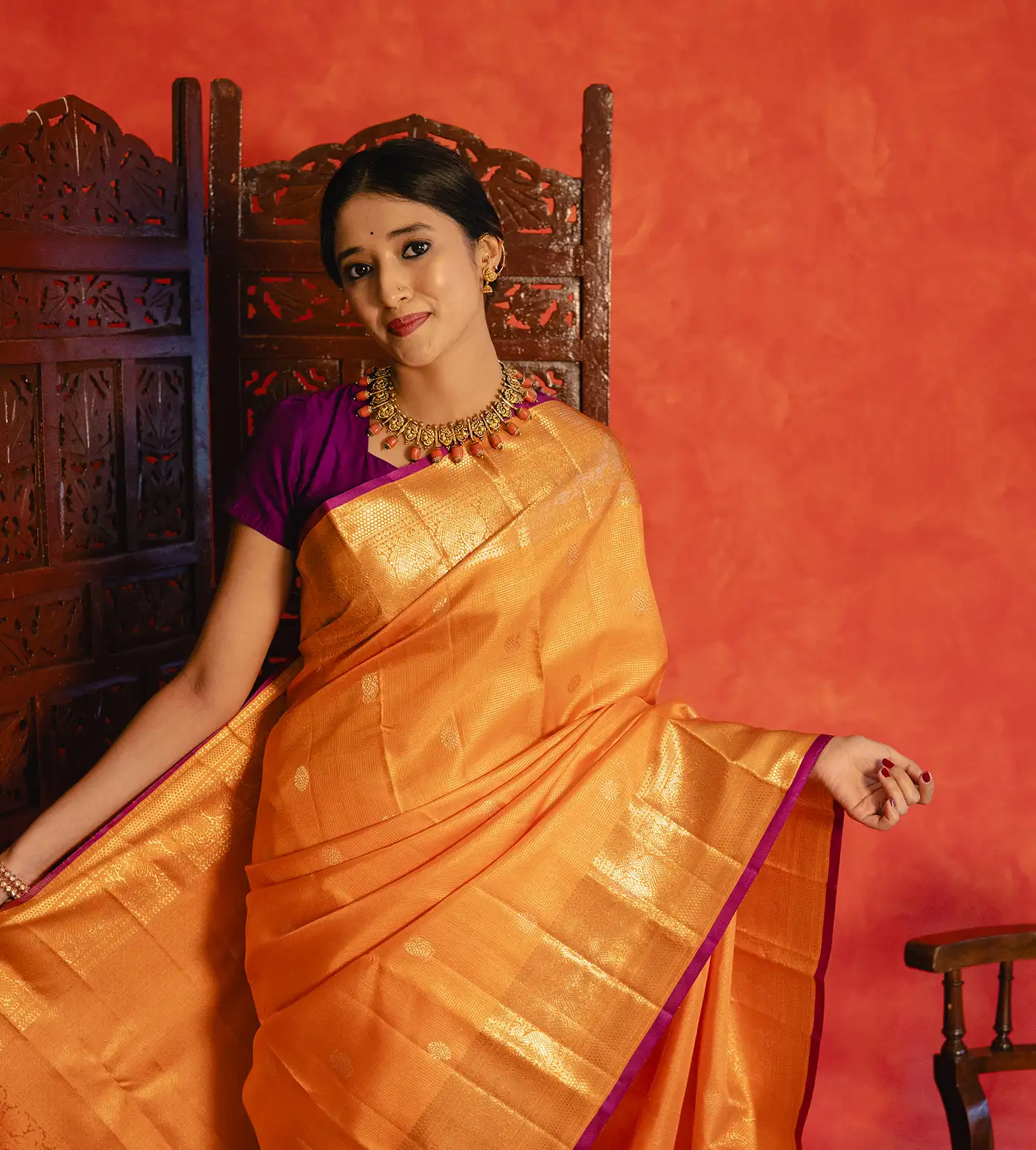 orange-kanchipuram-silk-saree-d07113751-a