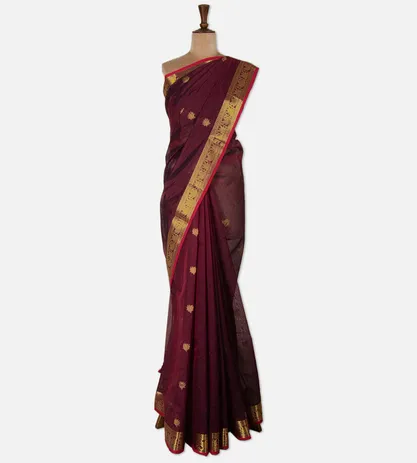 maroon-cotton-silk-saree-d08120377-b