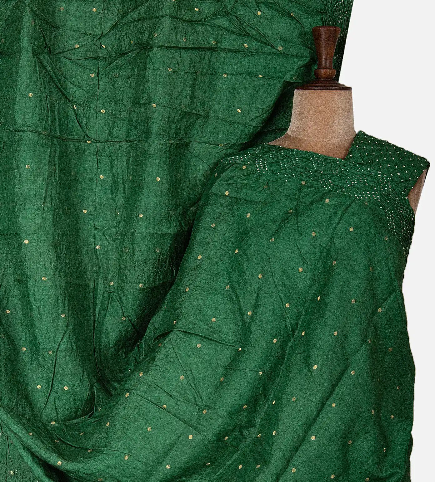 green-bandhani-tussar-saree-d08117670-a