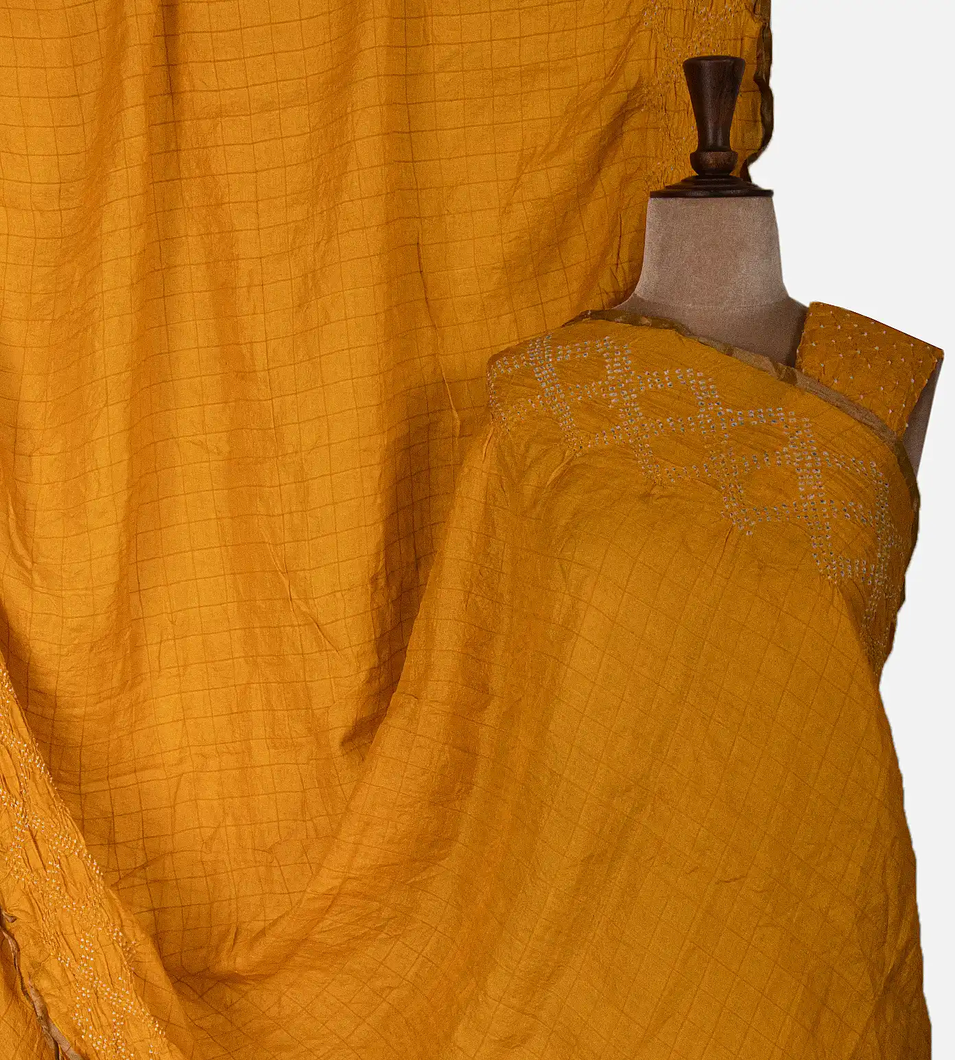 yellow-bandhani-tussar-saree-d08117667-a